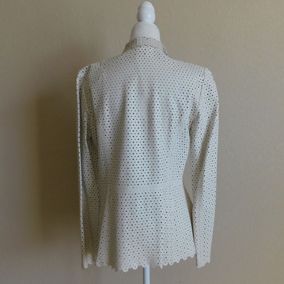 The Wrights Laser cut leather jacket - Picture 2 of 4